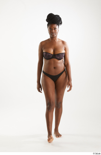 Dina Moses  1 front view underwear walking whole body…